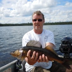 Walleye fishing on Lake Biscotasi