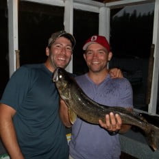 Happy walleye fishermen