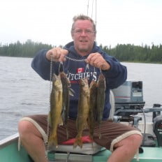 Stringer of walleye