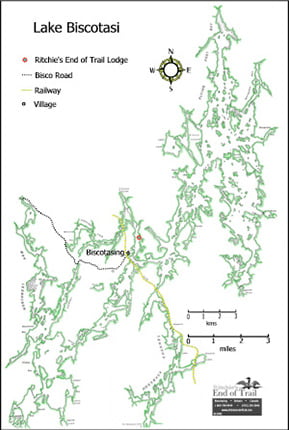 Lake Biscotasi Map